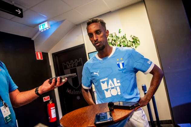 250715 Taha Ali of Malmö FF after the UEFA Champions League qualifier football match between Malmö FF and FC Iberia 1999 on July 15, 2025 in Malmö Photo Christian Örnberg BILDBYRAN COP 166 CO0587 fotboll football soccer fotball uefa champions league gualifiers champions league malmö ff fc iberia bbeng  Copyright: CHRISTIANxÖRNBERG BB250715CO095