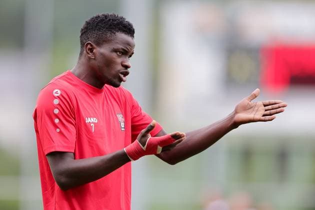 Boris Mfoumou Differdange 7 15 07 2025 Football Champions League qualification, 1 round, second leg, season 2025 2026 15 07 2025 FC Differdange 03 LUX FC Drita XKX Differdange Stade Municipal de la Ville de Differdange, Differdange