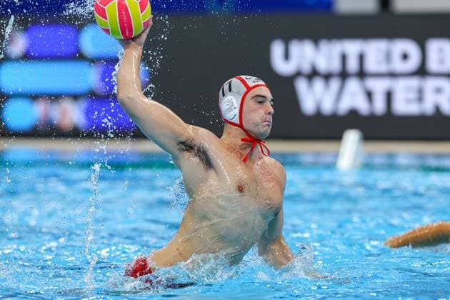 Jason O™Donnell of Canada Canada v Brazil, Water polo, Wasserball Singapore 2025 World Aquatics Championships, OCBC Aquatic Centre, July 16, 2025, Singapore, Singapore.