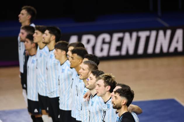 Argentina team group, Mannschaftsbild, Totale (ARG), JULY 16, 2025 - Volleyball : FIVB Volleyball Nations League 2025 Men s Preliminary Round match between Argentina - Brazil at Chiba Port Arena, Chiba, Japan. Noxthirdxpartyxsales  aflo_297838773