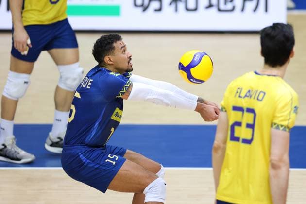 Maique Reis Nascimento (BRA), JULY 16, 2025 - Volleyball : FIVB Volleyball Nations League 2025 Men s Preliminary Round match between Argentina - Brazil at Chiba Port Arena, Chiba, Japan. Noxthirdxpartyxsales  aflo_297838782