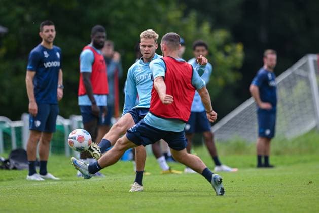 15 07 2025, Football, Season 2025 2026, 2 Bundesliga, Preparation, VfL Bochum summer training camp in Scheffau am Wilden Kaiser, Colin Kleine Bekel VfL Bochum 1848 , Maximilian Wittek VfL Bochum 1848 xRHR PHOTO YYx Copyright: RHR-FOTOx RHR-FOTO YY