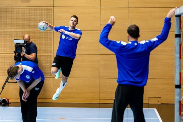 15 07 2025, GER, Handball, Men, Season 25 26, 1 Daikin Handball Bundesliga, ThSV Eisenach public training Vincent Buechner ThSV Eisenach,74 99817 Eisenach Werner Assmann Halle Am Sportp Thueringen Germany