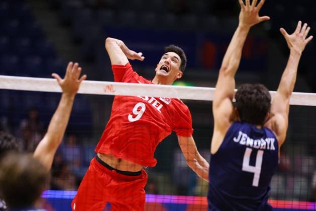 Ramazan Efe Mandiraci (TUR), JULY 16, 2025 - Volleyball : FIVB Volleyball Nations League 2025 Men s Preliminary Round match between Turkey - United States at Chiba Port Arena, Chiba, Japan. Noxthirdxpartyxsales  aflo_297848496