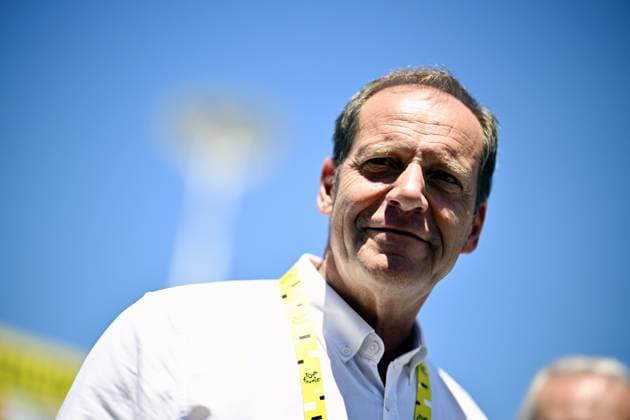 Christian Prudhomme, cycling director of ASO (Amaury Organisation) pictured at the start of stage 11 of the 2025 Tour de France cycling, from and to Toulouse (154km), on Wednesday 16 July 2025 in France. The 112th edition of the Tour de France starts on Saturday 5 July in Lille, France, and will finish in Paris, France on the 27th of July. JASPERxJACOBS  x129369775x