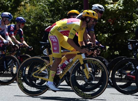 Irish Ben Healy of EF Education-EasyPost pictured in action stage 11 of the 2025 Tour de France cycling, from and to Toulouse (154km), on Wednesday 16 July 2025 in France. The 112th edition of the Tour de France starts on Saturday 5 July in Lille, France, and will finish in Paris, France on the 27th of July. POOLxLUCAxBETTINI  x129372389x