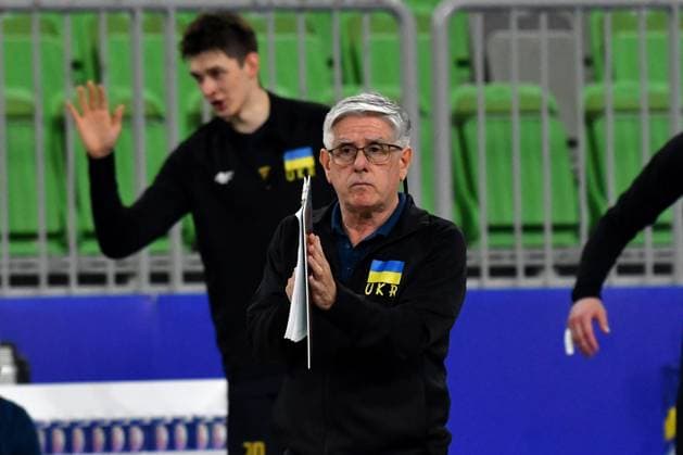 Ljubljana, Slovenia, 16th July 2024: Raul Lucio Lozano head coach of Ukraine during the IVNL Volleyball Nations League, Week 3 match, between Ukraine and Netherlands at Arena Stozice, Ljubljana, Slovenia. (Natasa Kupljenik SPP) Copyright: xNatasaxKupljenikx xSPPx SPP_1015241