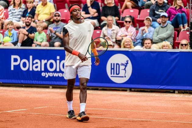 250716 Mikael Ymer of Sweden looks dejected during day 4 of the Nordea Open on July 16, 2025 in Bastad Photo Mathilda Schuler BILDBYRAN kod MA MA0847 tennis atp 250 nordea open bbeng depp sweden sverige  Copyright: MATHILDAxSCHULER BB250716MA004