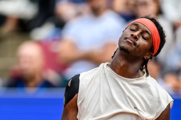 250716 Mikael Ymer of Sweden looks dejected during day 4 of the Nordea Open on July 16, 2025 in Bastad Photo Mathilda Schuler BILDBYRAN kod MA MA0847 tennis atp 250 nordea open bbeng sweden sverige depp  Copyright: MATHILDAxSCHULER BB250716MA015