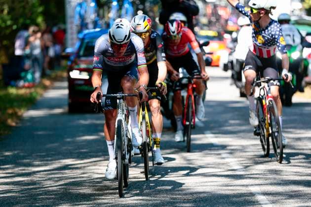 Tour de France 2025 Stage 11 TOULOUSE, FRANCE - JULY 16 : Van Der Poel Mathieu (NED) of Alpecin - Deceuninck in action pictured during stage 11 of the 112th edition of Tour de France an UCI World Tour 2.UWT cycling road race stage for Men Elite of 154 km with start in Toulouse and finish in Toulouse on July 16, 2025 in Toulouse, France, 16 07 2025 ( Motordriver Kenny Verfaillie - Toulouse France  Copyright: xLucaxBettinix