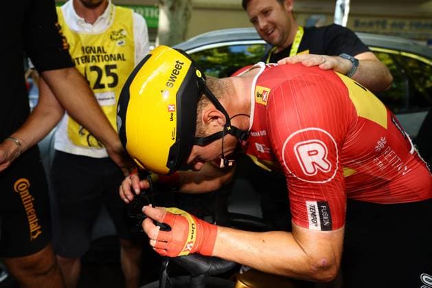 Tour de France 2025 Stage 11 TOULOUSE, FRANCE - JULY 16 : Abrahamsen Jonas (NOR) of Uno-X Mobility celebrating his victory pictured during stage 11 of the 112th edition of Tour de France an UCI World Tour 2.UWT cycling road race stage for Men Elite of 154 km with start in Toulouse and finish in Toulouse on July 16, 2025 in Toulouse, France, 16 07 2025 ( Motordriver Kenny Verfaillie - Toulouse France  Copyright: xTimxVanxWichelenx