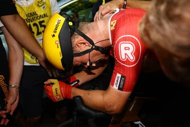 Tour de France 2025 Stage 11 TOULOUSE, FRANCE - JULY 16 : Abrahamsen Jonas (NOR) of Uno-X Mobility after the race pictured during stage 11 of the 112th edition of Tour de France an UCI World Tour 2.UWT cycling road race stage for Men Elite of 154 km with start in Toulouse and finish in Toulouse on July 16, 2025 in Toulouse, France, 16 07 2025 ( Motordriver Kenny Verfaillie - Toulouse France  Copyright: xTimxVanxWichelenx