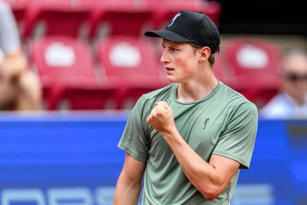 250716 Elmer Moller of Denmark celebrates during day 4 of the Nordea Open on July 16, 2025 in Bastad Photo Mathilda Schuler BILDBYRAN kod MA MA0847 tennis atp 250 nordea open bbeng jubel  Copyright: MATHILDAxSCHULER BB250716MA029