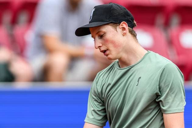 250716 Elmer Moller of Denmark looks dejected during day 4 of the Nordea Open on July 16, 2025 in Bastad Photo Mathilda Schuler BILDBYRAN kod MA MA0847 tennis atp 250 nordea open bbeng depp  Copyright: MATHILDAxSCHULER BB250716MA031
