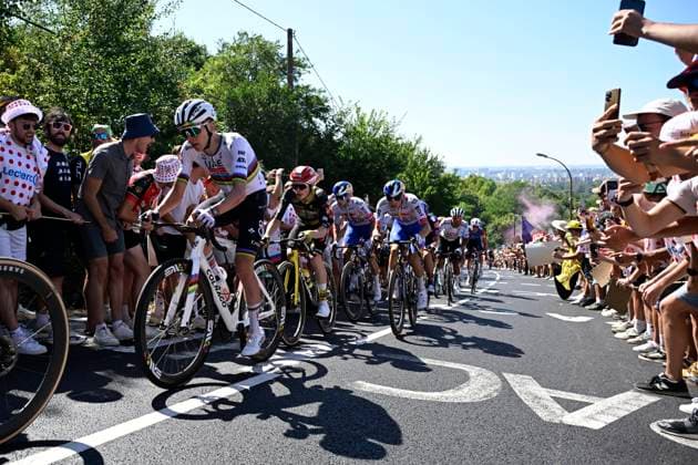 Tour de France 2025 Stage 11 TOULOUSE, FRANCE - JULY 16 : Pogacar Tadej (SLO) of UAE Team Emirates - XRG in action during stage 11 of the 112th edition of Tour de France an UCI World Tour 2.UWT cycling road race stage for Men Elite of 154 km with start in Toulouse and finish in Toulouse on July 16, 2025 in Toulouse, France, 16 07 2025 ( Motordriver Kenny Verfaillie - Toulouse France  Copyright: xJanxDexMeuleneirx