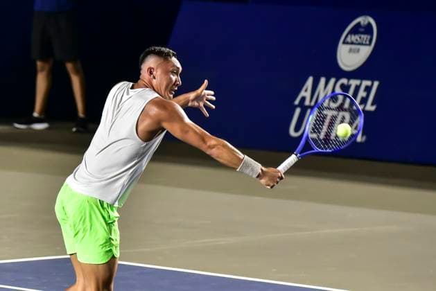 LOS CABOS TENNIS OPEN 2025 LOS CABOS TENNIS OPEN 2025 MCCABE VS ALVAREZ 15072025 LOS CABOS, BAJA CALIFORNIA, MEXICO Photo of Luis Carlos Alvarez of Mexico, during Los Cabos Tennis Open 2025 held at the Mextenis Stadium of the Cabo Sports Complex of Los Cabos, Baja California, Mexico Photo of Luis Carlos Alvarez of Mexico, during Los Cabos Tennis Open 2025 held at the Mextenis Stadium of the Cabo Sports Complex of Los Cabos, Baja California, Mexico PHOTO BY IMAGENSHOP AGENCIA FOTOGRAFICA LOS CABOS BAJA CALIFORNIA MEXICO Copyright: xx