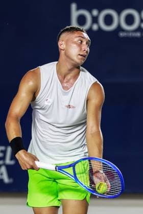LOS CABOS TENNIS OPEN 2025 LOS CABOS TENNIS OPEN 2025 MCCABE VS ALVAREZ 15072025 LOS CABOS, BAJA CALIFORNIA, MEXICO Photo of Luis Carlos Alvarez of Mexico, during Los Cabos Tennis Open 2025 held at the Mextenis Stadium of the Cabo Sports Complex of Los Cabos, Baja California, Mexico Photo of Luis Carlos Alvarez of Mexico, during Los Cabos Tennis Open 2025 held at the Mextenis Stadium of the Cabo Sports Complex of Los Cabos, Baja California, Mexico PHOTO BY IMAGENSHOP AGENCIA DE FOTOGRAFIA LOS CABOS BAJA CALIFORNIA MEXICO Copyright: xIMAGENSHOPxAGENCIAxFOTOGRAFICAx
