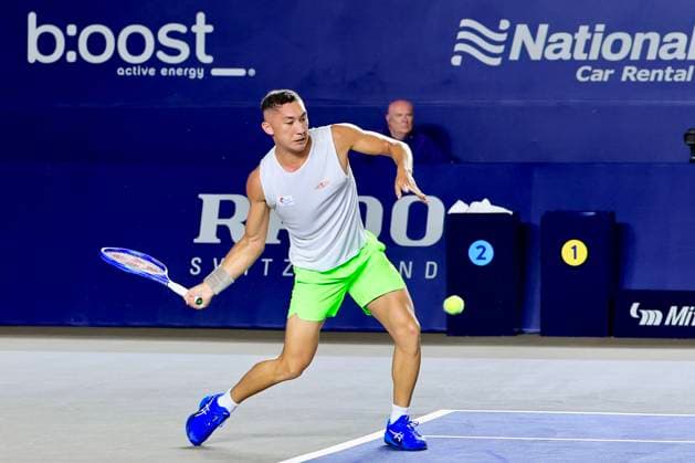 LOS CABOS TENNIS OPEN 2025 LOS CABOS TENNIS OPEN 2025 MCCABE VS ALVAREZ 15072025 LOS CABOS, BAJA CALIFORNIA, MEXICO Photo of Luis Carlos Alvarez of Mexico, during Los Cabos Tennis Open 2025 held at the Mextenis Stadium of the Cabo Sports Complex of Los Cabos, Baja California, Mexico Photo of Luis Carlos Alvarez of Mexico, during Los Cabos Tennis Open 2025 held at the Mextenis Stadium of the Cabo Sports Complex of Los Cabos, Baja California, Mexico PHOTO BY IMAGENSHOP AGENCIA FOTOGRAFICA LOS CABOS BAJA CALIFORNIA MEXICO Copyright: xIMAGENSHOPxAGENCIAxFOTOGRAFICAx