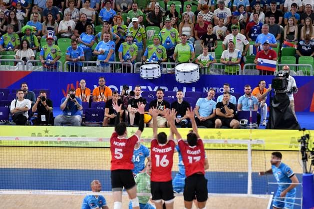 Ljubljana, Slovenia, 16th July 2024: The IVNL Volleyball Nations League, Week 3 match, between Canada and Slovenia at Arena Stozice, Ljubljana, Slovenia. (Natasa Kupljenik SPP) Copyright: xNatasaxKupljenikx xSPPx SPP_1015865