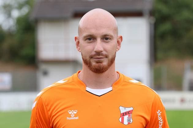 Sport Men Football Soccer Season 2025 26 16 07 2025 Bluechip Arena Meuselwitz ZFC Meuselwitz Team photo Goalkeeper Chris Kroner Meuselwitz Thueringen Germany