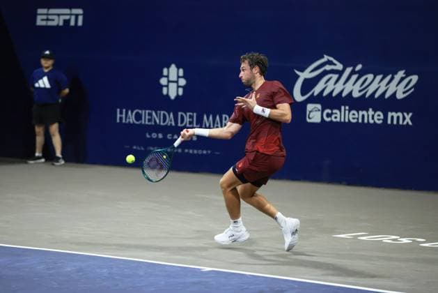 LOS CABOS TENNIS TENNIS OPEN 2025 LOS CABOS TENNIS OPEN 2025 HALYS VS FICOVICH 16072025 LOS CABOS, BAJA CALIFORNIA, MEXICO Photo of Quentin Halys of France, during singles game of Los Cabos Tennis Open 2025 held at the Grand Stand of the Cabo Sports Complex of Los Cabos, Baja California, Mexico Photo Quentin Halys of France during singles game of Los Cabos Tennis Open 2025 held at the Grand Stand 1 of the Cabo Sports Complex of Los Cabos, Baja California, Mexico PHOTO BY IMAGENSHOP AGENCIA FOTOGRAFICA LOS CABOS BAJA CALIFORNIA MEXICO Copyright: xIMAGENSHOPxAGENCIAxFOTOGRAFICAx