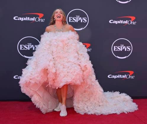 Chari Hawkins attends the ESPY Awards at the Dolby Theatre in the Hollywood section of Los Angeles on Wednesday, July 16, 2025. The annual event honors the top athletes and performances of the year.  LAP2025071621 JIMxRUYMEN