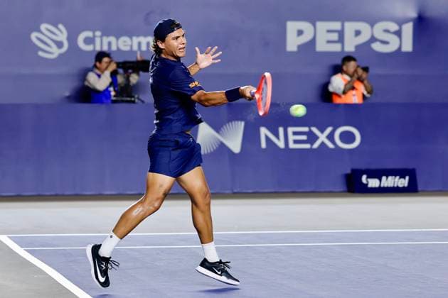LOS CABOS TENNIS TENNIS OPEN 2025 LOS CABOS TENNIS OPEN 2025 RUBLEV VS HERNANDEZ 16072025 LOS CABOS, BAJA CALIFORNIA, MEXICO Photo of Alejandro Hernandez of Mexico, during singles game of Los Cabos Tennis Open 2025 held at the Estadio Mextenis of the Cabo Sports Complex of Los Cabos, Baja California, Mexico Photo Alejandro Hernandez of Mexico, during singles game of Los Cabos Tennis Open 2025 held at the Estadio Mextenis of the Cabo Sports Complex of Los Cabos, Baja California, Mexico PHOTO BY IMAGENSHOP AGENCIA FOTOGRAFICA LOS CABOS BAJA CALIFORNIA MEXICO Copyright: xIMAGENSHOPxAGENCIAxFOTOGRAFICAx