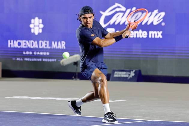 LOS CABOS TENNIS TENNIS OPEN 2025 LOS CABOS TENNIS OPEN 2025 RUBLEV VS HERNANDEZ 16072025 LOS CABOS, BAJA CALIFORNIA, MEXICO Photo of Alejandro Hernandez of Mexico, during singles game of Los Cabos Tennis Open 2025 held at the Estadio Mextenis of the Cabo Sports Complex of Los Cabos, Baja California, Mexico Photo Alejandro Hernandez of Mexico, during singles game of Los Cabos Tennis Open 2025 held at the Estadio Mextenis of the Cabo Sports Complex of Los Cabos, Baja California, Mexico PHOTO BY IMAGENSHOP AGENCIA FOTOGRAFICA LOS CABOS BAJA CALIFORNIA MEXICO Copyright: xIMAGENSHOPxAGENCIAxFOTOGRAFICAx