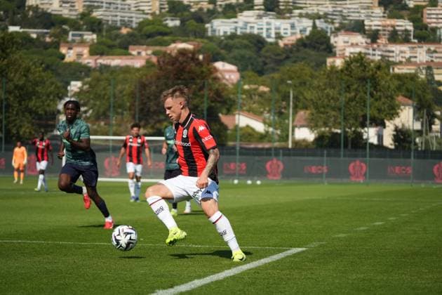 FOOTBALL : OGC Nice vs Aubagne - Match Amical - 16 07 2025 Jansson during the French amical football match between OGC Nice and Aubagne FC at training Stadium of Nice, south France, on July 16, 2025. Alejandro Martinez Gonzalez psnewz NICE  Copyright: xAlejandroxMartinezxGonzalez psnewzx