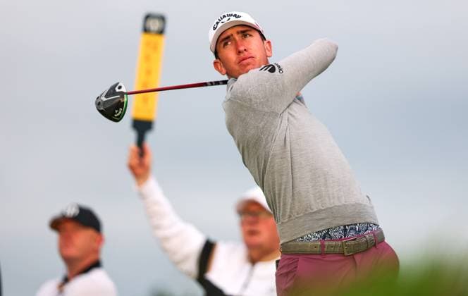 The 153rd Open Championship, Royal Portrush Golf Club, Co. Antrim 17 7 2025 Tom McKibbin tees off on the 2nd Tom McKibbin tees off on the 2nd 17 7 2025  Copyright: x INPHO BenxBradyx BB3_9969