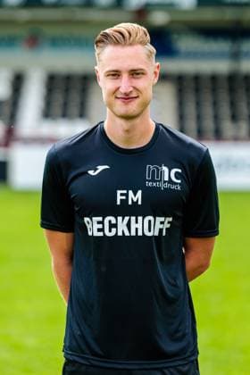 Fynn Mueller, Goalkeeping Coach SC Verl 3 Liga, Porträttermin 2025 2026 GER, Porträttermin SC Verl, Football, 3 Liga, Season 2025 2026, 16 07 2025 GER, Porträttermin SC Verl, Football, 3 Liga, Season 2025 2026, 16 07 2025 Verl Copyright: xEibner-Pressefoto JanxRollingerx EP_JSK