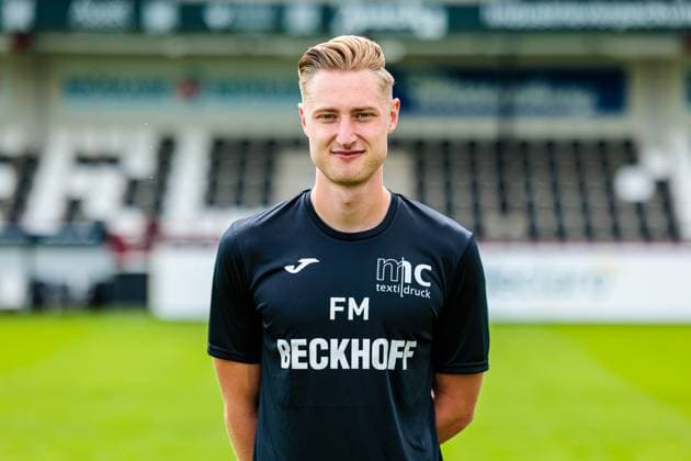 Fynn Mueller, Goalkeeping Coach SC Verl 3 Liga, Porträttermin 2025 2026 GER, Porträttermin SC Verl, Football, 3 Liga, Season 2025 2026, 16 07 2025 GER, Porträttermin SC Verl, Football, 3 Liga, Season 2025 2026, 16 07 2025 Verl Copyright: xEibner-Pressefoto JanxRollingerx EP_JSK