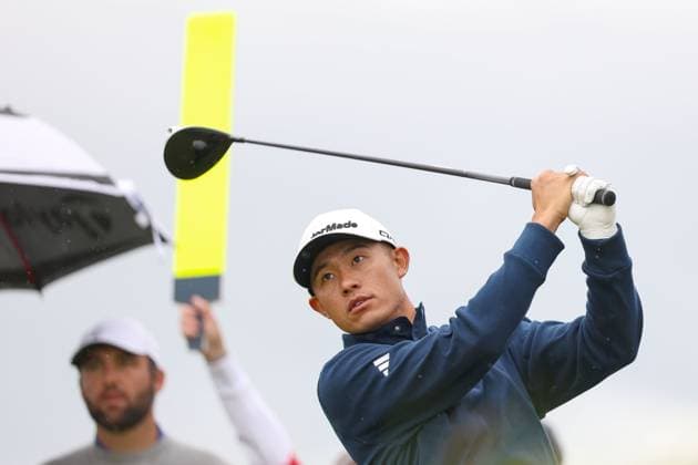 The 153rd Open Championship, Royal Portrush Golf Club, Co. Antrim 17 7 2025 Collin Morikawa tees off on the 2nd Collin Morikawa tees off on the 2nd 17 7 2025  Copyright: x INPHO BenxBradyx BB3_1450a