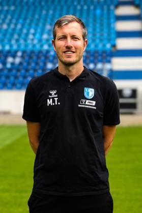 Goalkeeper coach Matthias Tischer, 1 FC Magdeburg 2 Soccer Bundesliga portrait appointment 2 BL 2025 2026 official photo appointment 1 FC Magdeburg in the Avnet Arena in Magdeburg portrait, portrait, single picture, Germany, Soccer, men, GER, 16 07 2025 Christian Schroedter