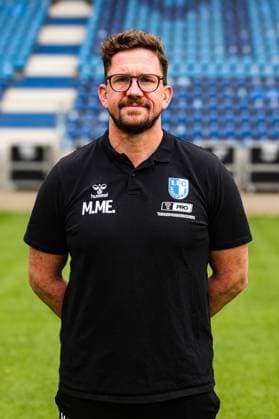Physiotherapist Matthias Meinel, 1 FC Magdeburg 2 Football Bundesliga portrait appointment 2 BL 2025 2026 official photo appointment 1 FC Magdeburg in the Avnet Arena in Magdeburg portrait, portrait, single picture, Germany, football, men, GER, 16 07 2025 Christian Schroedter