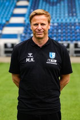 Dr Mathias Neumann, 1 FC Magdeburg 2 Football Bundesliga portrait appointment 2 BL 2025 2026 official photo appointment 1 FC Magdeburg in the Avnet Arena in Magdeburg portrait, portrait, single picture, Germany, football, men, GER, 16 07 2025 Christian Schroedter