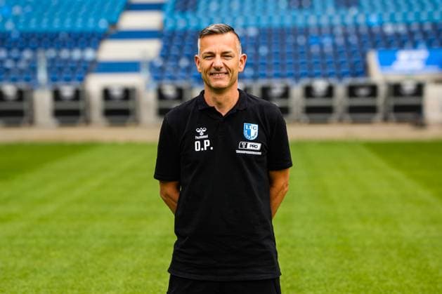 Team doctor Oliver Poranzke, 1 FC Magdeburg 2 Football Bundesliga portrait appointment 2 BL 2025 2026 official photo appointment 1 FC Magdeburg in the Avnet Arena in Magdeburg portrait, portrait, single picture, Germany, football, men, GER, 16 07 2025 Christian Schroedter