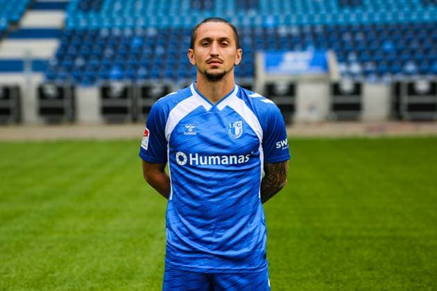Baris Atik, 1 FC Magdeburg 2 Soccer Bundesliga portrait appointment 2 BL 2025 2026 official photo appointment 1 FC Magdeburg in the Avnet Arena in Magdeburg portrait, portrait, single picture, Germany, football, men, GER, 16 07 2025 Christian Schroedter
