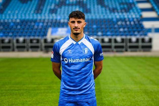 Eldin Dzogovic, 1 FC Magdeburg 2 Soccer Bundesliga portrait appointment 2 BL 2025 2026 official photo appointment 1 FC Magdeburg in the Avnet Arena in Magdeburg portrait, portrait, single picture, Germany, Soccer, Men, GER, 16 07 2025 Christian Schroedter