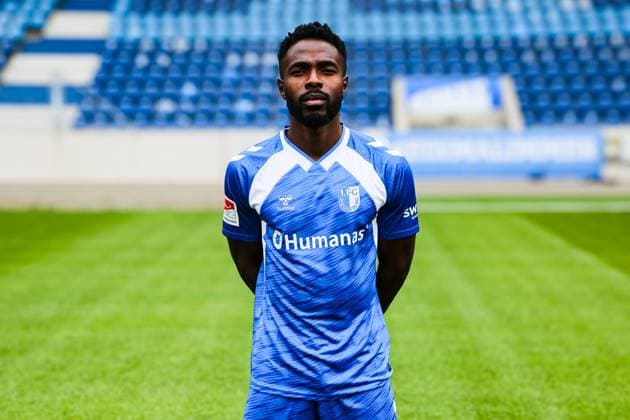 Daniel Heber, 1 FC Magdeburg 2 Soccer Bundesliga portrait appointment 2 BL 2025 2026 official photo appointment 1 FC Magdeburg in the Avnet Arena in Magdeburg portrait, portrait, single picture, Germany, football, men, GER, 16 07 2025 Christian Schroedter