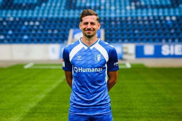Alexander Nollenberger, 1 FC Magdeburg 2 Football Bundesliga portrait appointment 2 BL 2025 2026 official photo appointment 1 FC Magdeburg in the Avnet Arena in Magdeburg portrait, portrait, single picture, Germany, football, men, GER, 16 07 2025 Christian Schroedter