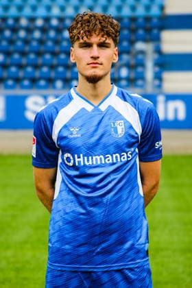 Nick Elias Meier, 1 FC Magdeburg 2 Soccer Bundesliga portrait appointment 2 BL 2025 2026 official photo appointment 1 FC Magdeburg in the Avnet Arena in Magdeburg portrait, portrait, single picture, Germany, Soccer, Men, GER, 16 07 2025 Christian Schroedter