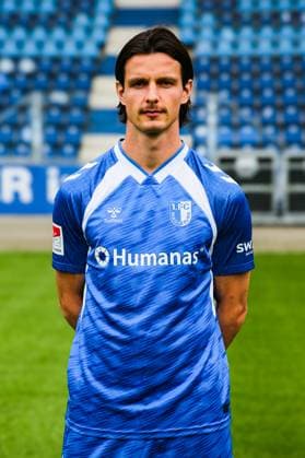 Jean Hugonet, 1 FC Magdeburg 2 Soccer Bundesliga portrait appointment 2 BL 2025 2026 official photo appointment 1 FC Magdeburg in the Avnet Arena in Magdeburg portrait, portrait, single image, Germany, football, men, GER, 16 07 2025 Christian Schroedter