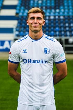 Goalkeeper Noah Kruth, 1 FC Magdeburg 2 Soccer Bundesliga portrait appointment 2 BL 2025 2026 official photo appointment 1 FC Magdeburg in the Avnet Arena in Magdeburg portrait, portrait, single picture, Germany, Soccer, Men, GER, 16 07 2025 Christian Schroedter