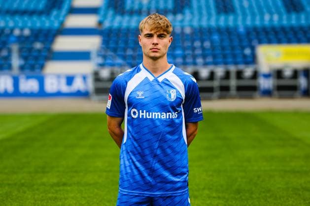 Magnus Baars, 1 FC Magdeburg 2 Soccer Bundesliga portrait appointment 2 BL 2025 2026 official photo appointment 1 FC Magdeburg in the Avnet Arena in Magdeburg portrait, portrait, single picture, Germany, football, men, GER, 16 07 2025 Christian Schroedter