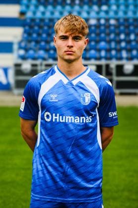 Magnus Baars, 1 FC Magdeburg 2 Soccer Bundesliga portrait appointment 2 BL 2025 2026 official photo appointment 1 FC Magdeburg in the Avnet Arena in Magdeburg portrait, portrait, single picture, Germany, football, men, GER, 16 07 2025 Christian Schroedter