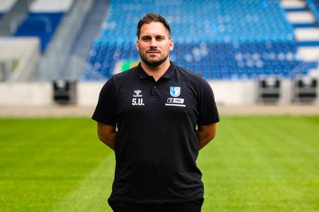 Co coach Saban Uzun, 1 FC Magdeburg 2 Soccer Bundesliga portrait appointment 2 BL 2025 2026 official photo appointment 1 FC Magdeburg in the Avnet Arena in Magdeburg portrait, portrait, single picture, Germany, Soccer, Men, GER, 16 07 2025 Christian Schroedter