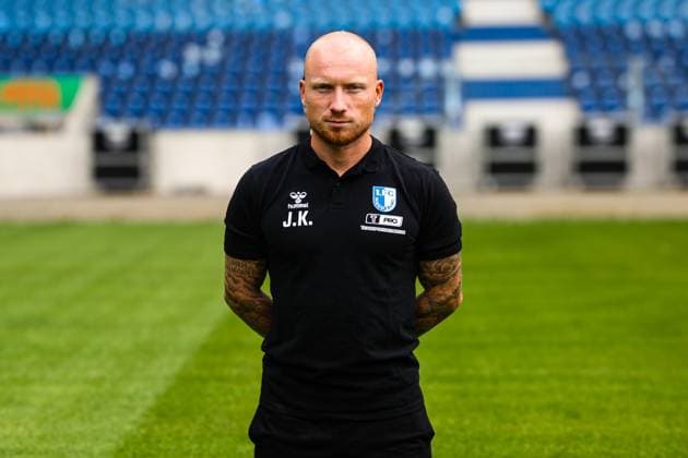 Rehab and athletic trainer Jannik Kirchenkamp, 1 FC Magdeburg 2 Soccer Bundesliga portrait appointment 2 BL 2025 2026 official photo appointment 1 FC Magdeburg in the Avnet Arena in Magdeburg portrait, portrait, single image, Germany, Soccer, Men, GER, 16 07 2025 Christian Schroedter