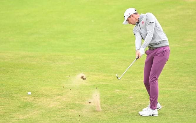Tom McKibbin on the 12th fairway The Open Golf, Round 1, Royal Portrush Golf Club, County Antrim, Northern Ireland, UK - 17 Jul 2025Portrush Royal Portrush Golf Club Northern Ireland United Kingdom  Copyright: xGreigxCowie Shutterstockx 15402507ag