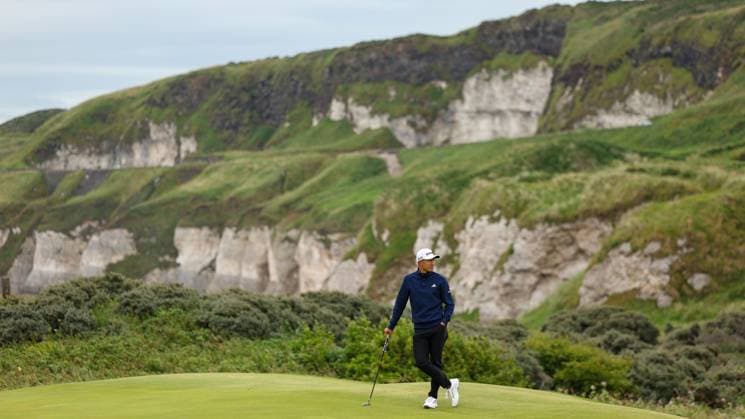 The 153rd Open Championship, Royal Portrush Golf Club, Co. Antrim 17 7 2025 Collin Morikawa Collin Morikawa 17 7 2025  Copyright: x INPHO BenxBradyx BB2_6493